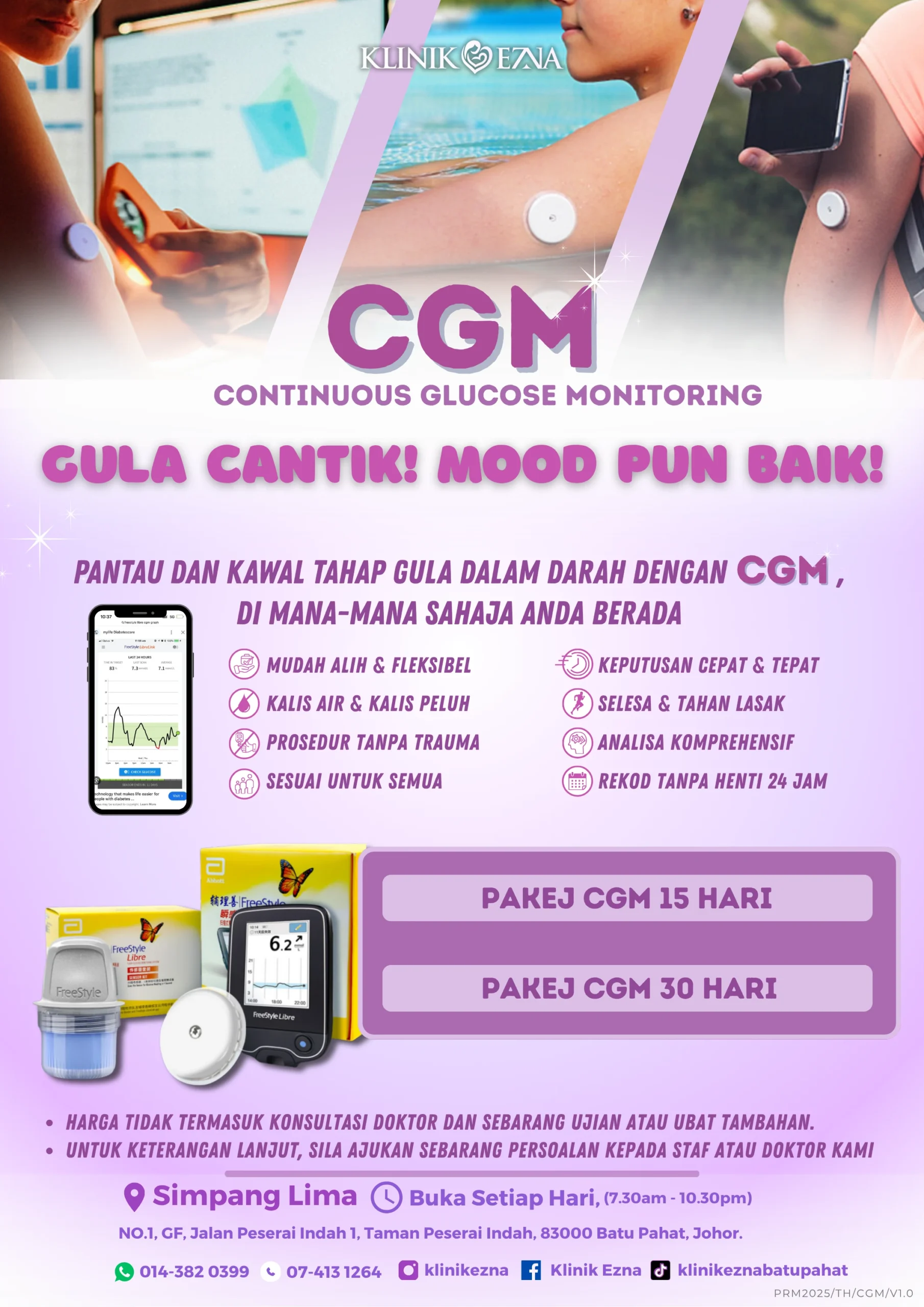 Poster Pakej CGM Klinik Ezna Batu Pahat