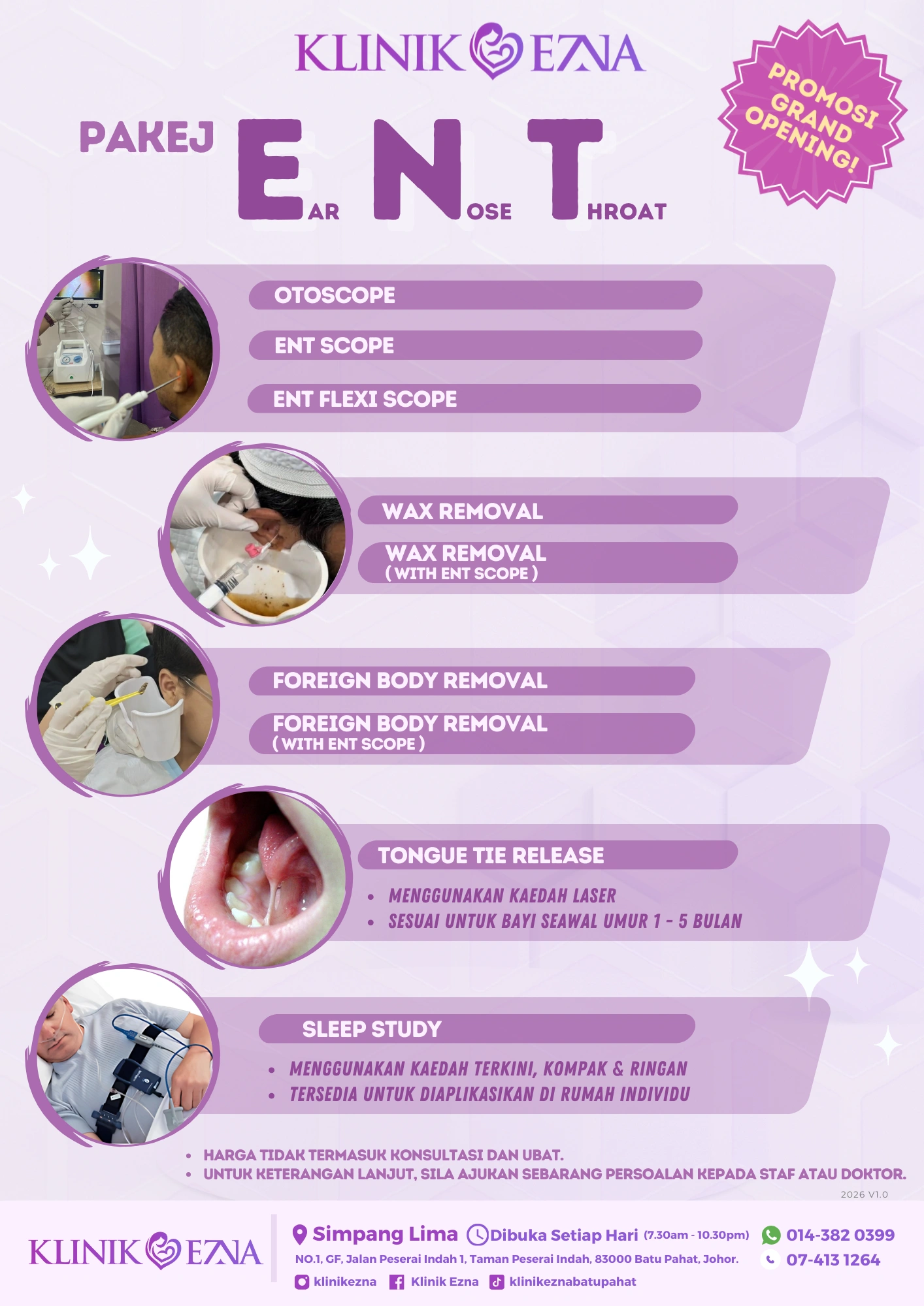 Pakej ENT Di Batu Pahat - Klinik Ezna
